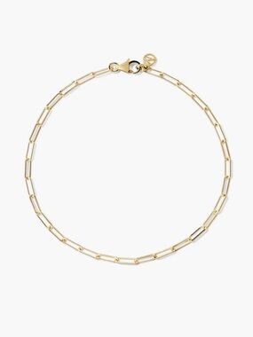 Mejuri Boyfriend 10k Gold Paperclip Bracelet NWT